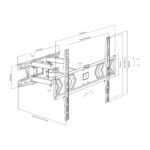POWERLIFE PL-P64 Full Motion TV Wall Mount - Image 2