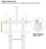 POWER LIGHT Mobile TV Stand with Wheels for 70-120 Inch TVs - Image 2