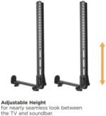 POWER LIGHT Universal Soundbar & Video Bar Mount, VESA Compatible Soundbar Bracket for TV Mounts, Adjustable Depth 40-182mm, Supports 15kg, Fits Soundbars 508-1143mm Wide, Mount Above or Below TV, Black - Image 2