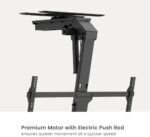 POWER LIGHT Large Smart Electric Flip-Down TV Ceiling Mount for 43-86 Inch TVs, Motorized TV Ceiling Mount with RF Remote & App Control, Universal VESA Up to 800x400mm, Electric Ceiling TV Bracket, 45kg Capacity, Black - Image 4
