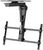 POWER LIGHT Large Smart Electric Flip-Down TV Ceiling Mount for 43-86 Inch TVs, Motorized TV Ceiling Mount with RF Remote & App Control, Universal VESA Up to 800x400mm, Electric Ceiling TV Bracket, 45kg Capacity, Black - Image 2