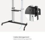 POWER LIGHT Mobile TV Stand with Wheels for 60-100 Inch TVs - Image 4