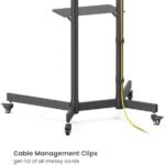POWER LIGHT Mobile TV Stand for 37–70 Inch TVs, Height Adjustable Rolling TV Cart - Image 4