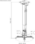 POWER LIGHT Universal Projector Ceiling Mount - Image 2