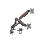 POWER LIGHT Dual Monitor Spring-Assisted Desk Mount for 17-27 Inch Screens