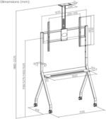 POWER LIGHT Mobile TV Stand with Wheels for 55-100 Inch TVs - Image 5