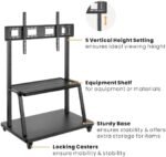 POWER LIGHT Mobile TV Stand with Wheels for 55-100 Inch TVs - Image 2