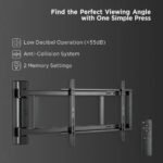 POWER LIGHT Motorized 170° Swing TV Wall Mount for 32-75 Inch TVs - Image 5