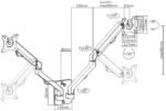 POWER LIGHT Dual Monitor Spring-Assisted Desk Mount for 17-27 Inch Screens - Image 7