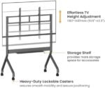 POWER LIGHT Mobile TV Stand with Wheels for 60-110 Inch TVs - Image 3