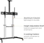 POWER LIGHT Mobile TV Stand with Wheels for 60-100 Inch TVs - Image 3