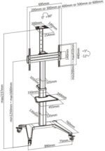 POWER LIGHT Rotating Mobile TV Stand for 37-70 Inch Interactive Displays - Image 5