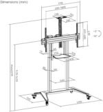 POWER LIGHT Mobile TV Stand with Wheels for 60-100 Inch TVs - Image 5