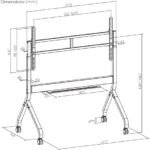 POWER LIGHT Mobile TV Stand with Wheels for 60-110 Inch TVs - Image 5