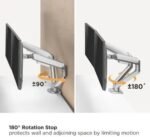 POWER LIGHT Dual Monitor Spring-Assisted Desk Mount for 17-27 Inch Screens - Image 6