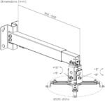 POWER LIGHT Universal Projector Ceiling Mount - Image 3
