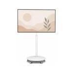 POWER LIGHT Mobile TV Stand for 32–65 Inch TVs - White