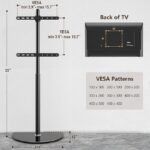 POWER LIGHT Corner TV Floor Stand with Swivel Mount for 32-65 inch LED LCD Plasma Flat Panel or Curved Screen TVs - Image 2