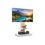 Rfiver Heavy Duty Rolling TV Stand for 55–90 Inch TVs - TF1304WHT