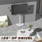 POWER LIGHT Corner TV Floor Stand with Swivel Mount for 32-65 inch LED LCD Plasma Flat Panel or Curved Screen TVs - Image 5