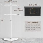 POWER LIGHT Corner TV Floor Stand with Swivel Mount for 32-65 inch LED LCD Plasma Flat Panel or Curved Screen TVs - Image 2