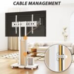 Rfiver Heavy Duty Rolling TV Stand for 55–90 Inch TVs - TF1304WHT - Image 4