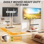 Rfiver Heavy Duty Rolling TV Stand for 55–90 Inch TVs - TF1304WHT - Image 7