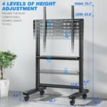 POWER LIGHT Heavy Duty Mobile TV Stand for 50-92 Inch Large TVs up to 90kg - Image 3