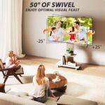 Rfiver Heavy Duty Rolling TV Stand for 55–90 Inch TVs - TF1304WHT - Image 2
